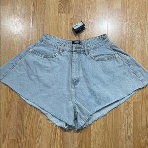 Missguided Light Blue Jean Shorts
